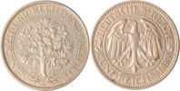 Weimar 5 Reichsmark Weimar, 5 Reichsmark, Eichbaum, 1929 A, ss/vz