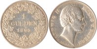 Bayern 1 Gulden Bayern, 1 Gulden, Maximilian II., 1865, ss/vz