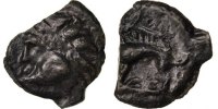 Gallic Potin Antike Gallic Kelten Leuques, Region of Toul, Potin with Indian head, class la