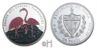 Kuba 50 Pesos (5 oz) 1994 pp. mit Farbmotiv in M&uuml;nzkapsel Serie Fauna de... 211.64 &pound; 