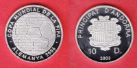 Andorra 10 Dinars 2003 Polierte Platte Pro...