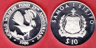 Westsamoa 10 Dollar 1986 Polierte Platte P...
