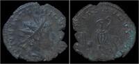 Roman antoninianus Tetricus II billon antoninianus pontificate implements