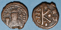 BYZANTINE EMPIRE Empire byzantin. Justinien I (527-565). 1/2 follis. Cyzique, 551-552