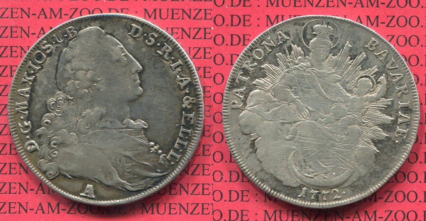 Bayern Bayern Madonnentaler 1772 Amberg  ss+ leicht justiert Madonnentaler 1772 A gutes ss, leicht justiert 