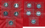 Bundesrepublik Deutschland 5 x 10 DM Silbergedenkm&uuml;nzen 1997 Spiegelglan... 47.60 &pound; 