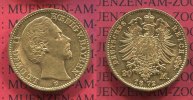 Bayern, German Empire Kingdom of Bavaria 20 Mark Goldmünze Kursmünze Bayern 20 Mark Gold 1872 König Ludwig II.J. 194, 