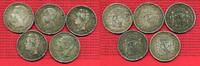 Spanien  5 x 5 Pesetas Silber 1871 - 1889 Lot siehe Bild Spanien 5 x 5 P... 175.89 &pound; 