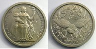 Neukaledonien Lec.54 2 Francs 1949 Essai bronze-nickel SUP/FDC