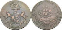 BRITISCHE TRADE TOKEN  AE Halfpenny.  o. J.  Sehr sch&ouml;n SUFFOLK: IPSWICH 44.19 &pound; 