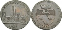 BRITISCHE TRADE TOKEN Cu Halfpenny Token 1794 Sehr sch&ouml;n KENT: CANTERBURY 30.86 &pound; 