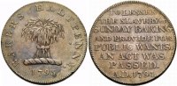 BRITISCHE TRADE TOKEN Cu Halfpenny Token 1795 Sehr sch&ouml;n  MIDDLESEX: DEN... 35.27 &pound; 