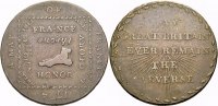 BRITISCHE TOKEN Cu Halfpenny Token 1794 Knapp sehr sch&ouml;n THOMAS SPENCE: ... 30.86 &pound; 