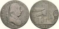 BRITISCHE TRADE TOKEN Cu Halfpenny Token 1793 Knapp sehr sch&ouml;n WARWICKSH... 30.86 &pound; 