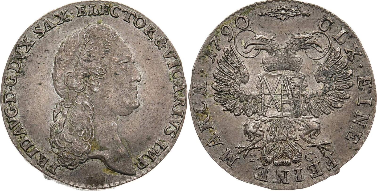 SACHSEN Friedrich August III I 1763 1827 2 Groschen 1790 IC