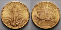USA 20 $<br> 30,09g<br>fein<br>34 mm Liberty, ohne Münzzeichen Philadelphia 1924 Gold (Saint Gaudens Double Eagle)
