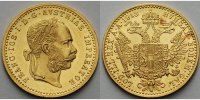 Österreich 1 Dukat<br>3,44g<br>fein<br>20 mm Ø Franz Joseph I.,1848 - 1916, Gold, <b>RAR</b>