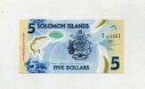 Solomon-Island 5 Dollars P.38(2)- Polymerausgabe - Thunfischfang - -