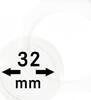 Lindner Münzkapsel OCTO 32mm OS032, 2er Pack Neu -