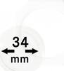 Lindner Münzkapsel OCTO 34mm OS034, 2er Pack Neu -