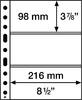 Leuchtturm Hüllen Klar Grande Easy, 3 Taschen quer, PP (50er Pack) 358074 Neu -