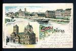AK Neuss 1901 Quirinusmünster und Neusser Hafen -