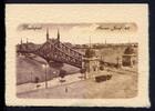 AK Budapest um 1900 Franz-Josefsbrücke auf handgehobenem Papier -