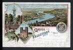 AK Vallendar 1902 Kaiser-Friedrich-Turm, Klosterruine, Panorama -