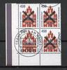 Bund Bund MiNr. 1623 gestempelt mit Andreaskreuz im 4er Block Eckrand MiNr. 1623 mit Andreaskreuz im 4er Block Eckrand -