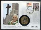 USA Numisbrief 2002 Medaille Papst Benedikt XVI. besucht USA -
