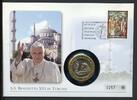 Vatikan Numisbrief 2007 Medaille Papst Benedikt XVI. besucht die Türkei -