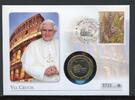 Italien Numisbrief 2006 Medaille Papst Benedikt XVI. Kreuzweg -