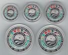 500 SOMONI TAJIKISTAN SILVER PROOF 5 COINS SET 10 -  2021 YEAR SHANGHAI BOX COA
