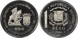 1 PESO 1986 DOMINICAN REPUBLIC  PROOF COIN YEAR KM#65b GAMES PCGS PR67 TOP POP