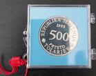 500 TOLARJEV 1993 SLOVENIA SILVER  PROOF COIN YEAR KM#13 300th ACADEMY OPEROSORUM