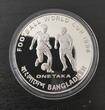 1 TAKA 1993 BANGLADESH PROOF SILVER  COIN YEAR KM#16 FOOTBALL WORLD CUP 1994