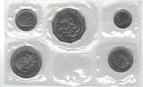 1 PESO 1983 DOMINICAN REPUBLIC 5 UNC COINS SET 0.05 -  YEAR HUMAN RIGHTS SEALED
