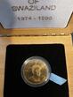 5 EMALANGENI 1999 SWAZILAND - EXTREMELY RARE PROOF  YEAR 25 ANNI BANK + BOX