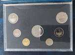 1 CENT 1986 MALTA RARE PROOF 7 DIF COINS MINT SET  - 1 LIRA YEAR BLUE BOX + COA