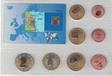 1 CENT 2007 MELILLA AUTONOMIC 8 DIF UNC SET  - 2 EURO YEAR PATTERN ESSAI PROVA