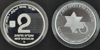 2 SHEQEL 1992 ISRAEL - PROOF RARE  SILVER COIN YEAR KM#228 IX PARALYMPIC GAMES
