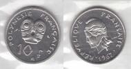 10 FRANCS 1967 FRENCH POLYNESIA - RARE  UNC COIN YEAR E1 ESSAI IN MINT PACK