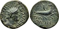 AE18 Late 1st century AD Roman Provincial TRALLES (Lydia) AE18. VF+/EF-. Late 1st century AD. Capricorn. VF+/EF-
