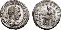 Roman Empire AD 218-219 ELAGABALUS AR Denarius. EF/EF-. The Fidelity of the Army. EF / EF-