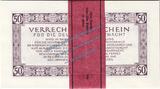 3. Reich - Wehrmacht Bündel 20 x 50 Mk. 1944 1 Bündel - 20 Scheine , 50 Mark Scheine in kfr. DWM-11, Ros.514, M.41 Wehrmacht 1 to 1-
