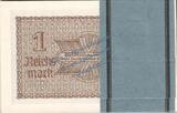 WW2 Besatzungsausgabe Bündel 100 x 1 Mk. o.D. 1 Bündel - 100 Scheine , 1 Mark Scheine in kfr. ZWK-2, Ros.551, R.136 , WW2 1 to 1-