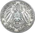 Kaiserreich, Württemberg 3 Mk. 3 Mark Münze 1909 F -Wilhelm II König von Württemberg 1891-1918- , ss-vz , J.175 please judge by the pictures