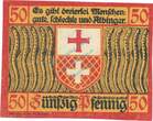 Kleingeld 1914-1922 50 Pf. Elbing , Notgeld 50 Pfennig Schein unc-kfr. Ti.1650.05.30 , Westpreussen 1921 Ve 1 to 1-