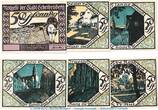 Serienscheine DE 6 Scheine kpl. -Ohne Kennummer- Notgeld Scheibenberg , Satz mit 6 Scheinen ohne Kennummer , Mehl Grabowski 1175.1 B , von 1921 , Sachsen Seriennotgeld 1 to 1-