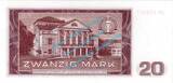 Deutsche Notenbank DDR 20 Mk. Banknote , 20 Mark Schein in kfr. DDR-18, Ros.356, P.24 , von 1964 , DDR 1 to 1-